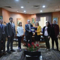وفد جامعة Vasil Goldis برومانيا في زيارة لجامعة المنصورة