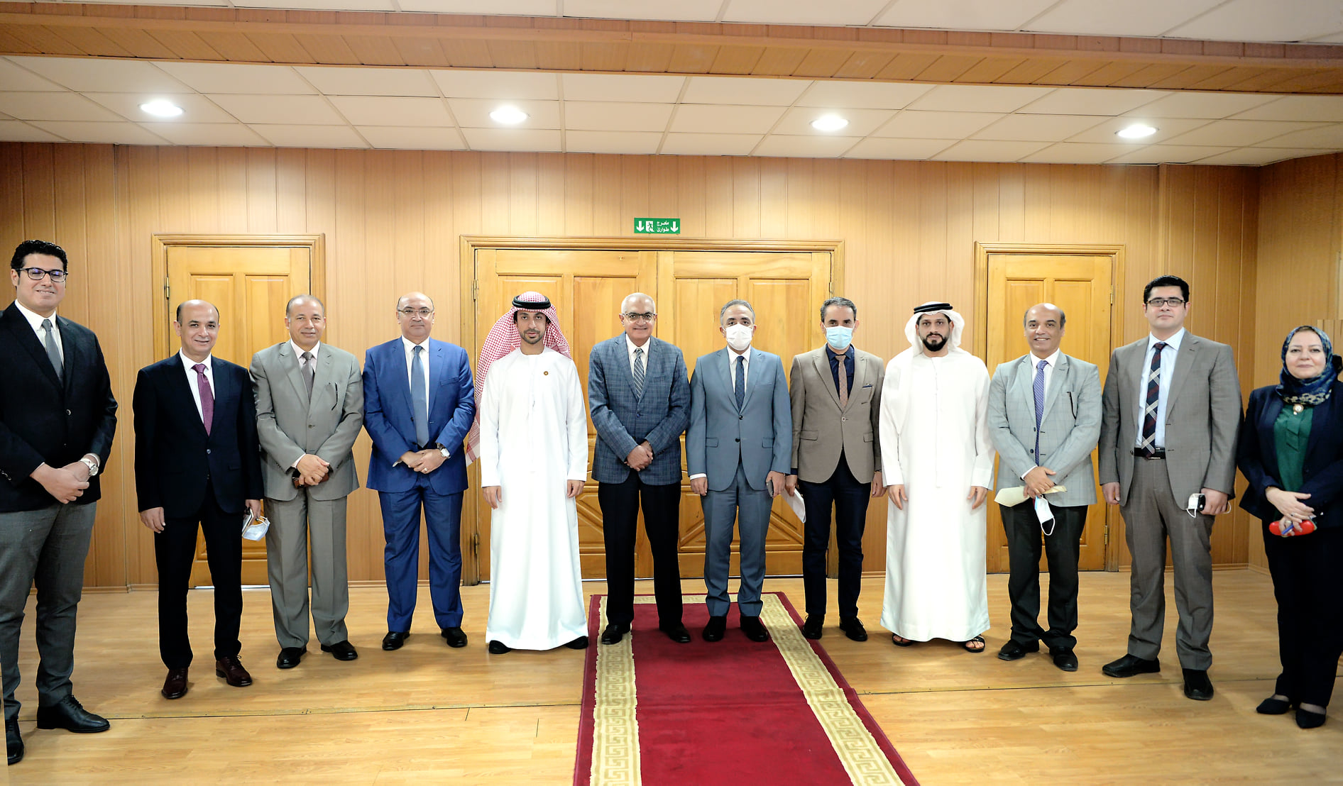 رئيس جامعة المنصورة يستقبل الملحق الثقافي لدولة الإمارات العربية 